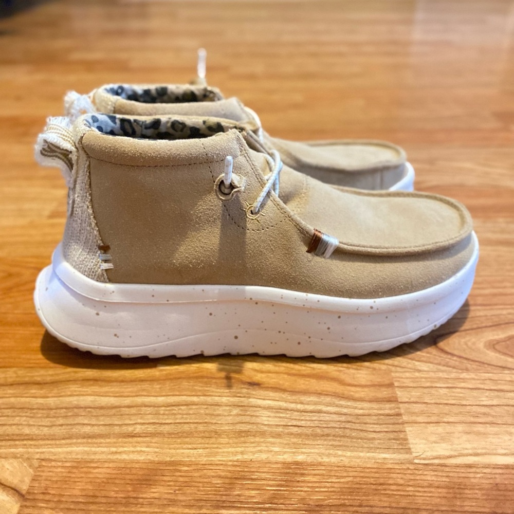 Woman Hey Dude Platform Shoes, Size 9, Worn once.